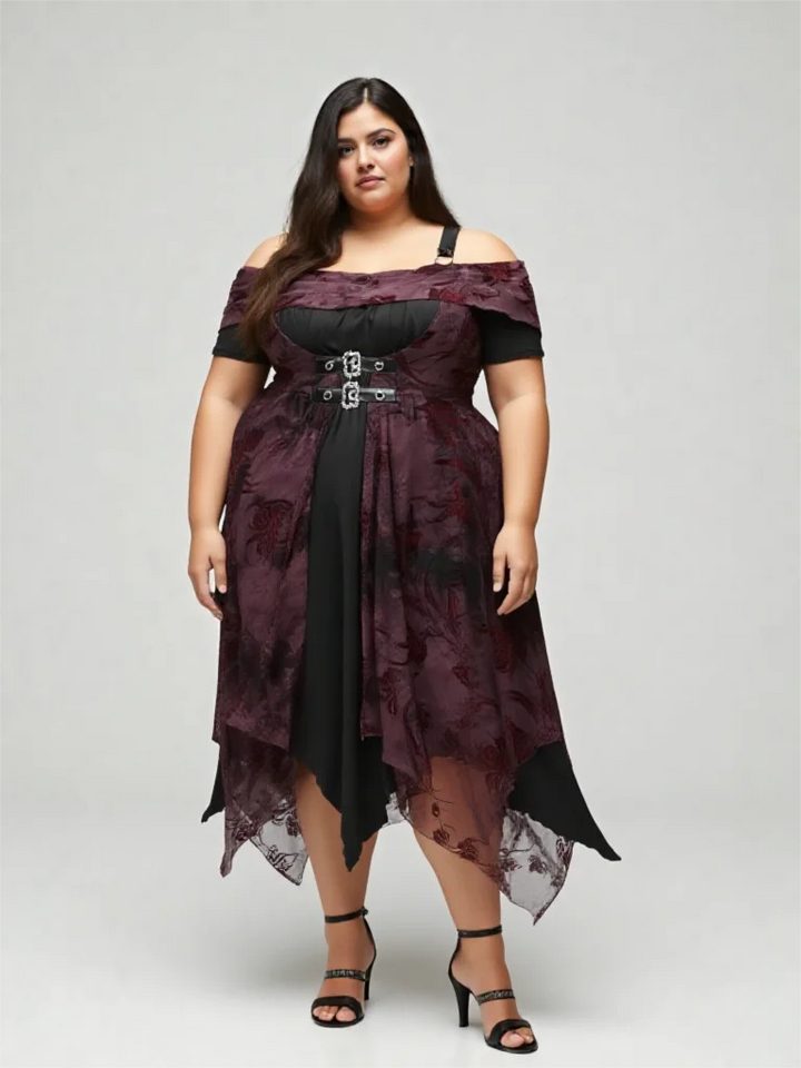 Elegant Tie Dye Printed Costume Dress