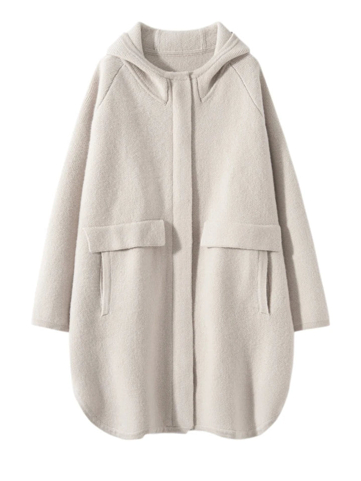 Comfortable Loose Long Cashmere Hoodie