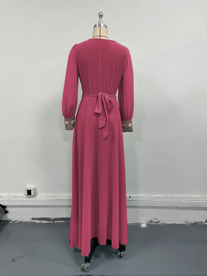 Refined Fashionable Floor-Length Abaya Dress