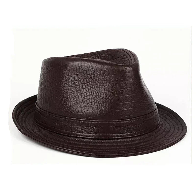 Classic Leather Gentleman Hat