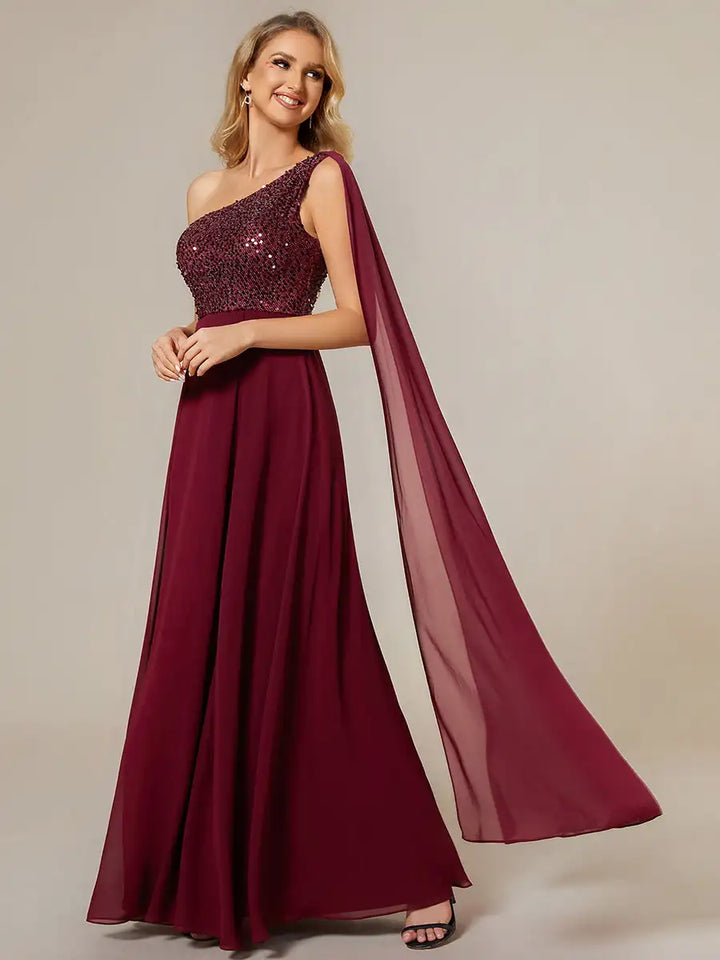 Shiny Sequins Bridesmaid Dress