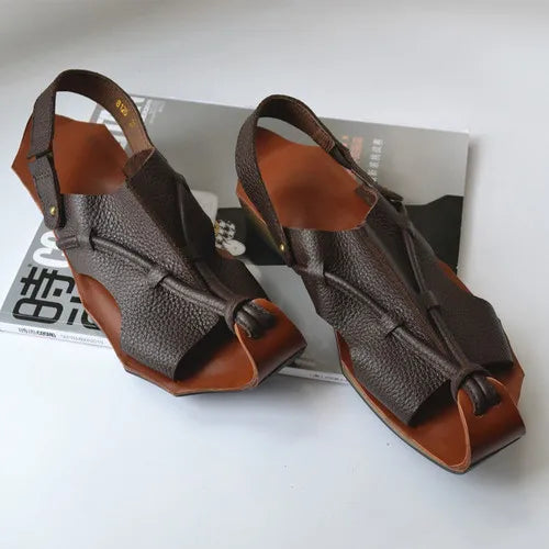 Classy Cowhide Leather Sandals