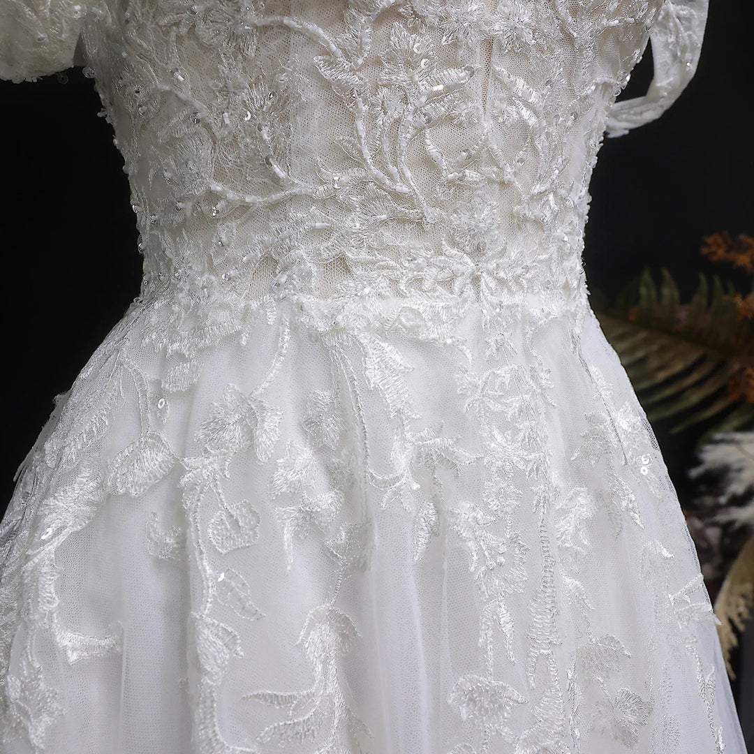 Luxurious Appliques A-Line Wedding Couture