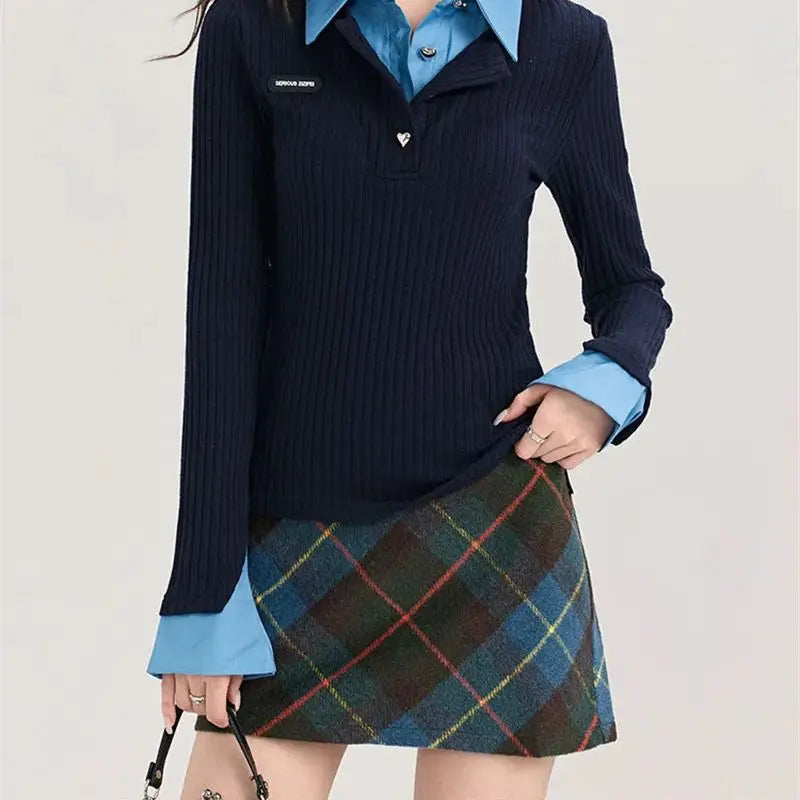 Luxury Plaid A-Line Mini Skirt