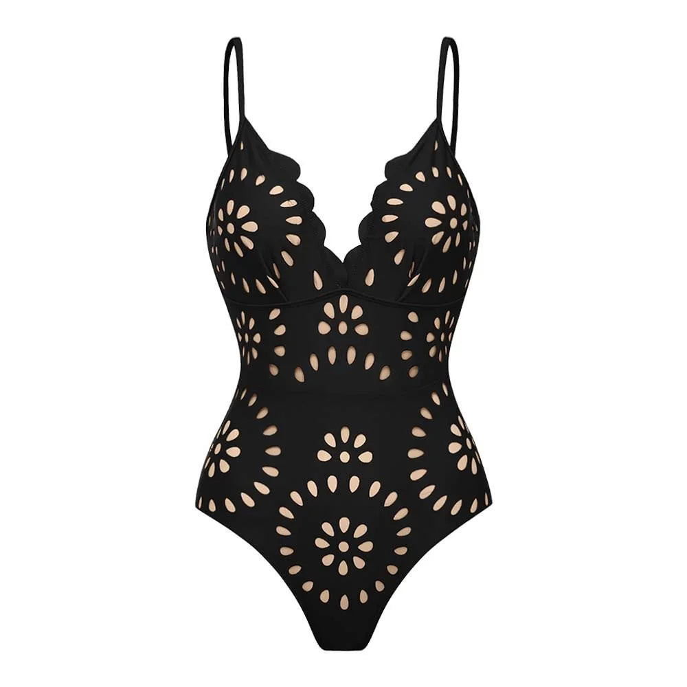 Stylish Hollow Laser Cut Bikini Set