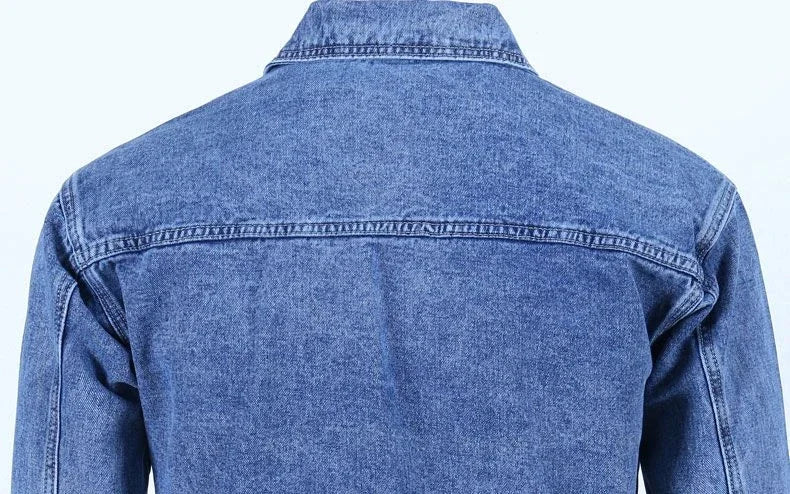 Stylish Button-Up Denim Jeans Coat