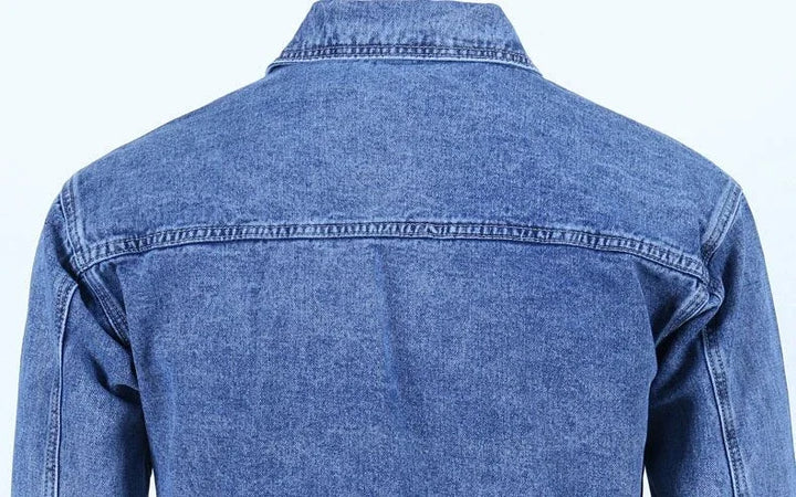 Stylish Button-Up Denim Jeans Coat