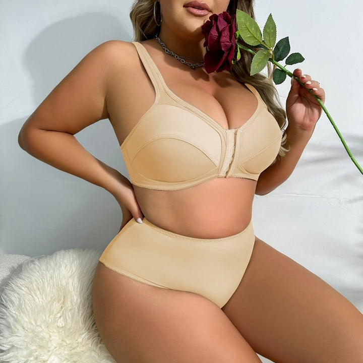 Adjustable Plus Size Wireless Bra Set