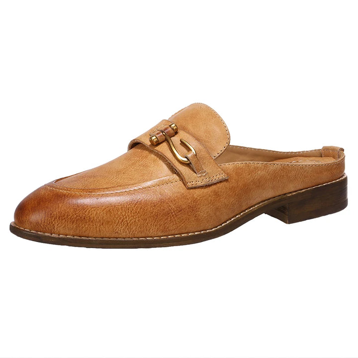 Italian Calfskin Pointed-Toe Mules