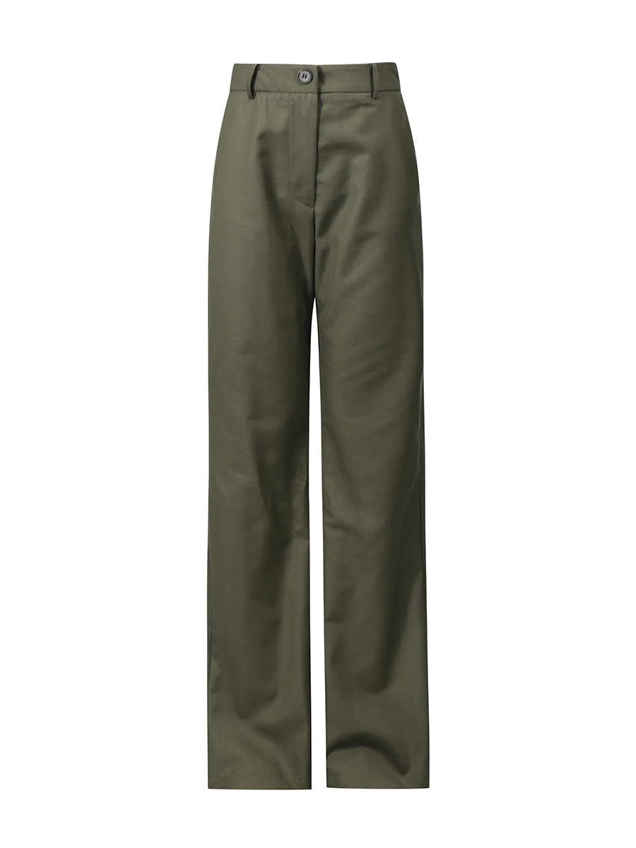 Spliced Lace-Up Women's Two-Piece Suit