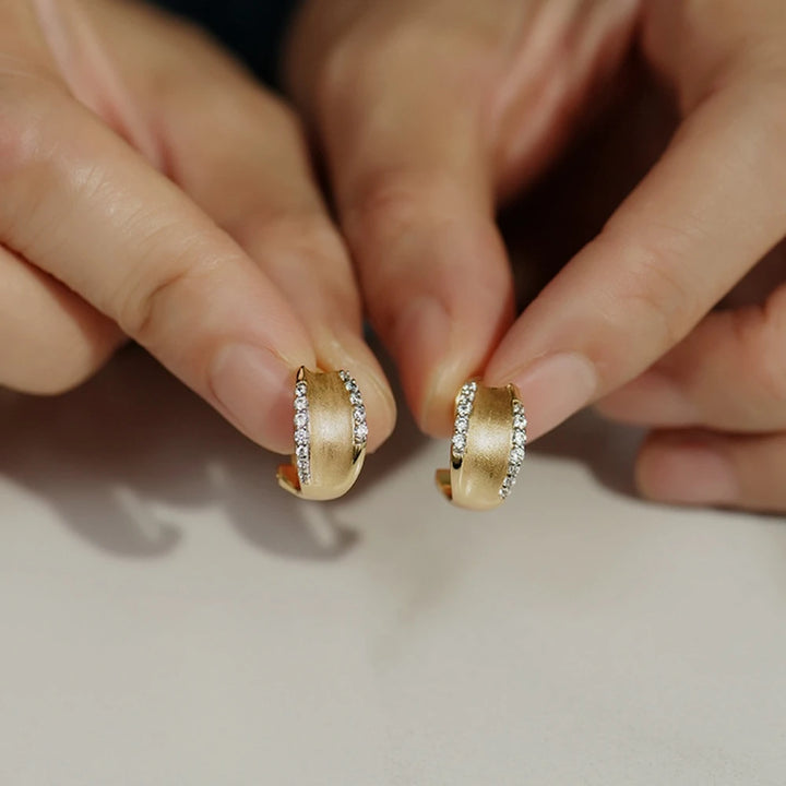 Sparkling 18K Gold Plated Earrings
