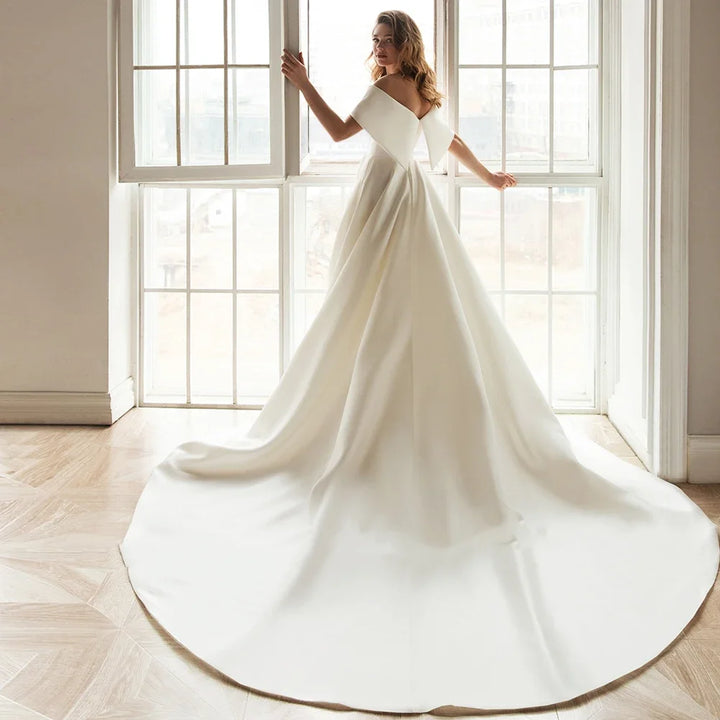 Timeless A-Line Satin Bridal Dress