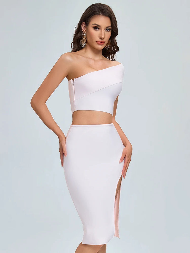 Fashionable Waist Split Mini Dress