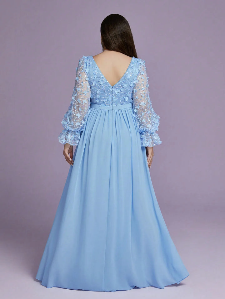 Comely Sequined Flame-patterned Party Dress