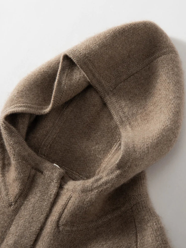 Comfortable Loose Long Cashmere Hoodie