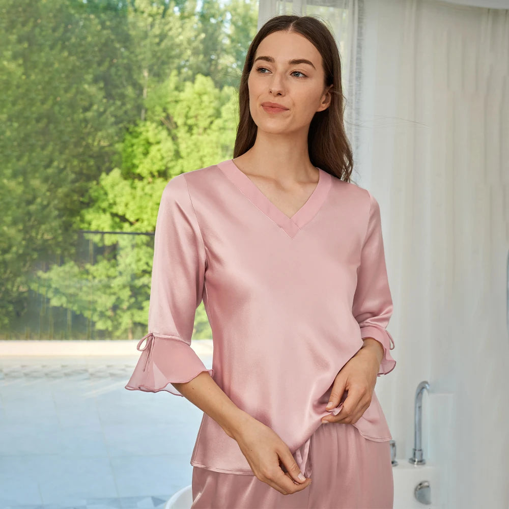 Refined Pure Silk Pajama Set