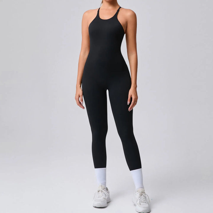 Stretchy Cross-Strap Training Romper