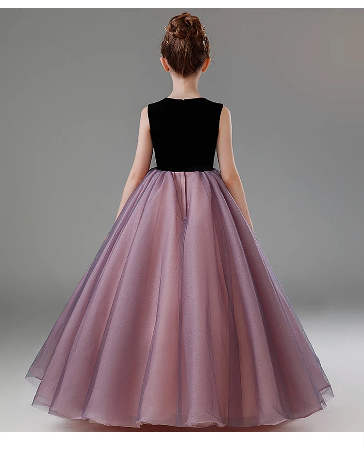 Beautiful Tulle Flower Girl's Evening Dress