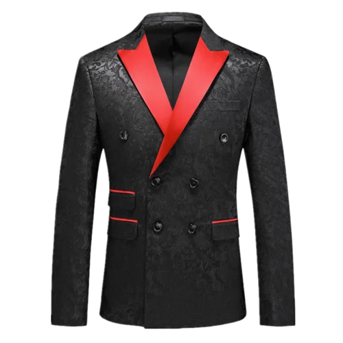 Premium Double Breasted Jacquard Blazer