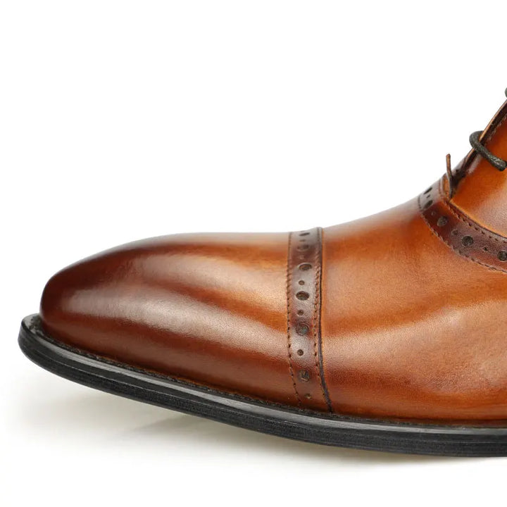 Smart Pointed Toe High Ankle Leather Boots