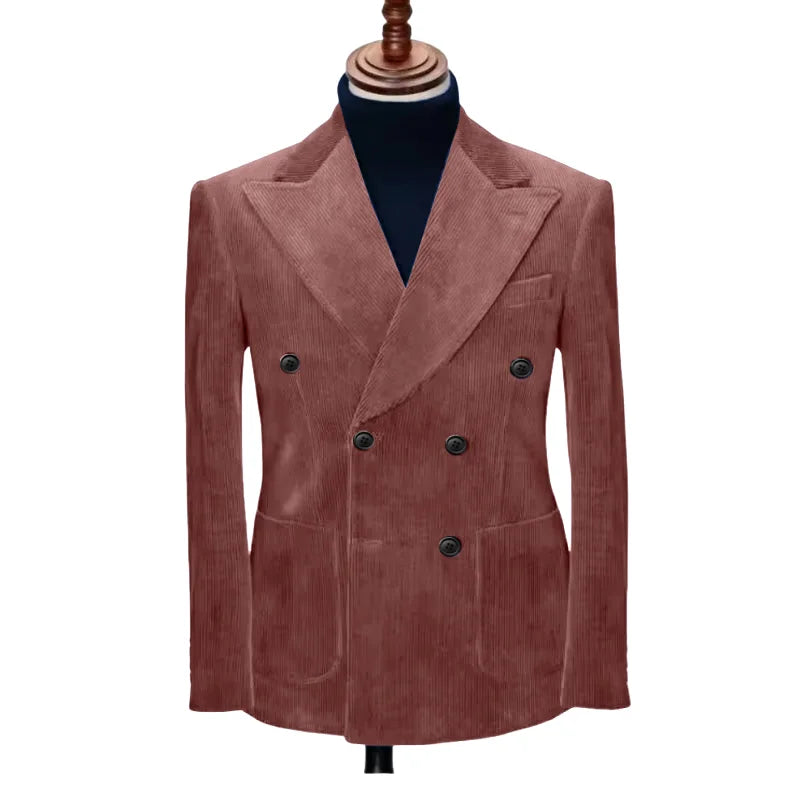Dusty rose double-breasted men&