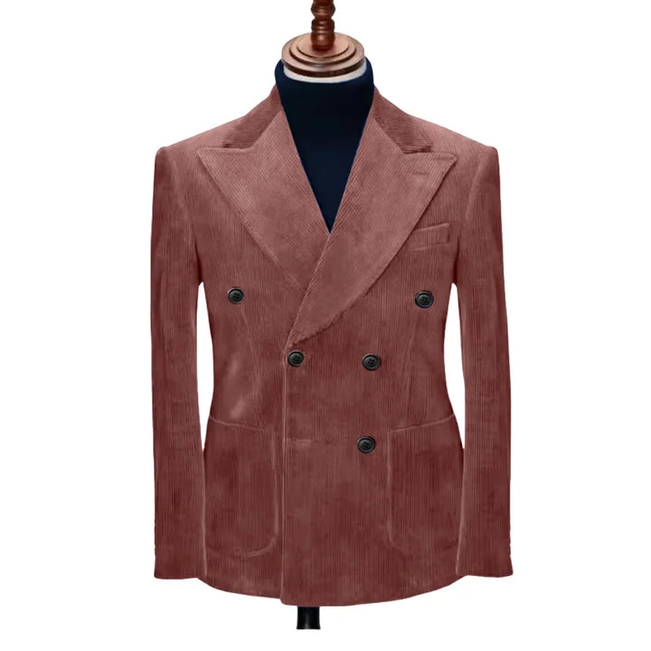 Dusty rose double-breasted men&