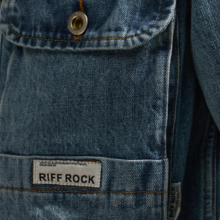 Old Washed American Style Denim Loose Jacket