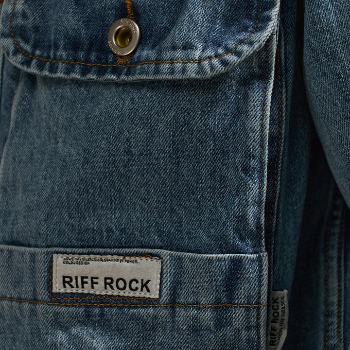Old Washed American Style Denim Loose Jacket