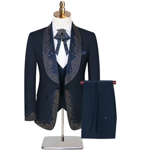 Sophisticated 3-Piece Men’s Wedding Suit