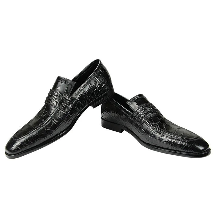 Classic Italian Leather Slip-On Oxford Shoes