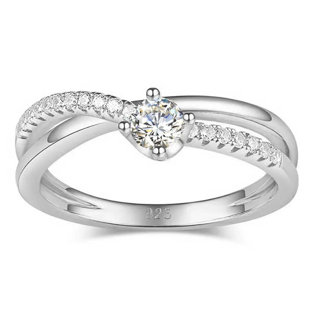 Regal Eternity Moissanite Silver Ring