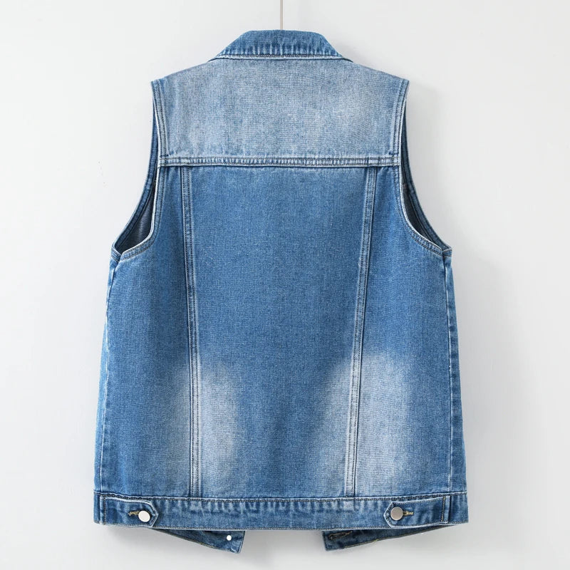 Elegant Denim Jeans Vest