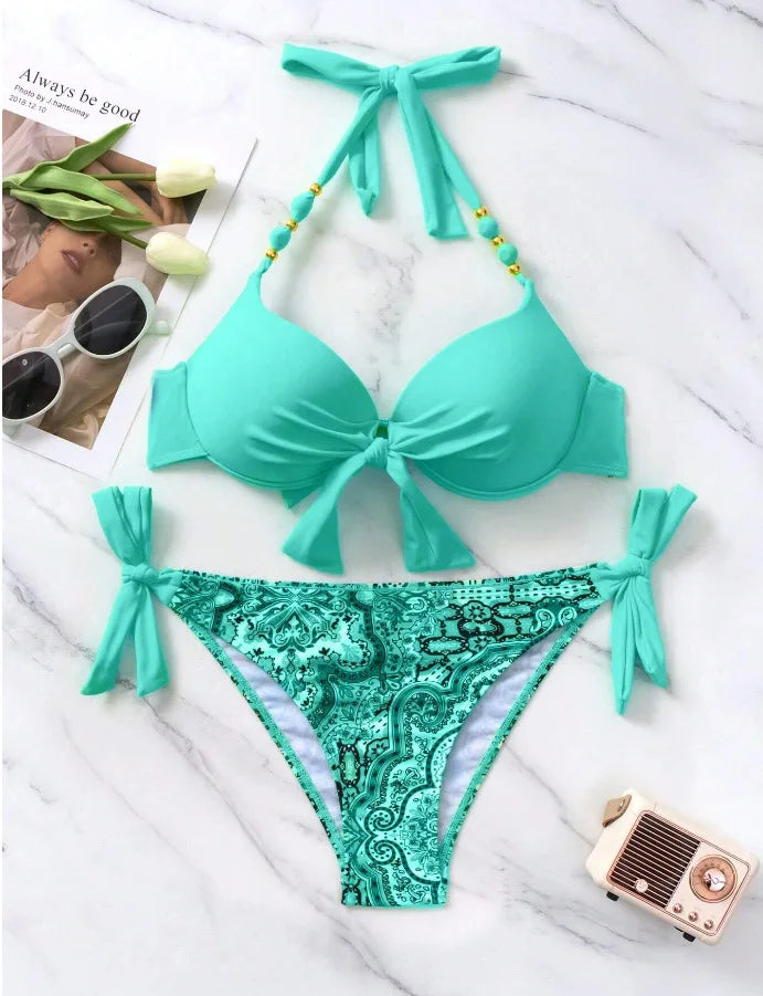 Lovely Push-Up Two-Piece Bikini Set