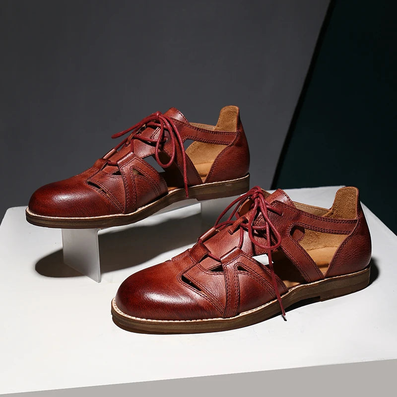 Oil Slick Handcrafted Gladiator Shoes