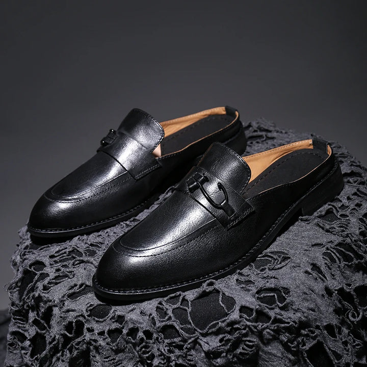 Italian Calfskin Pointed-Toe Mules