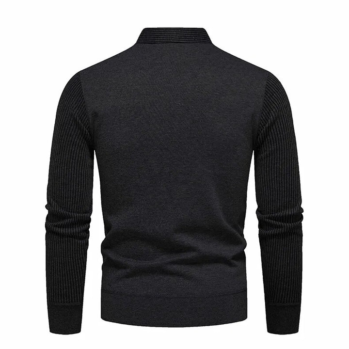 Polo Collar Men's Slim Fit Sweater