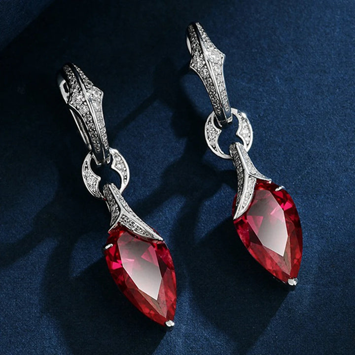 Delightful Pear Cut Gemstone Earrings