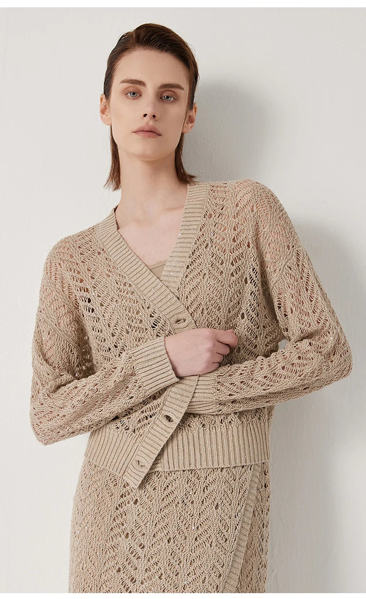 Homely Pure Linen Cardigan Sweater