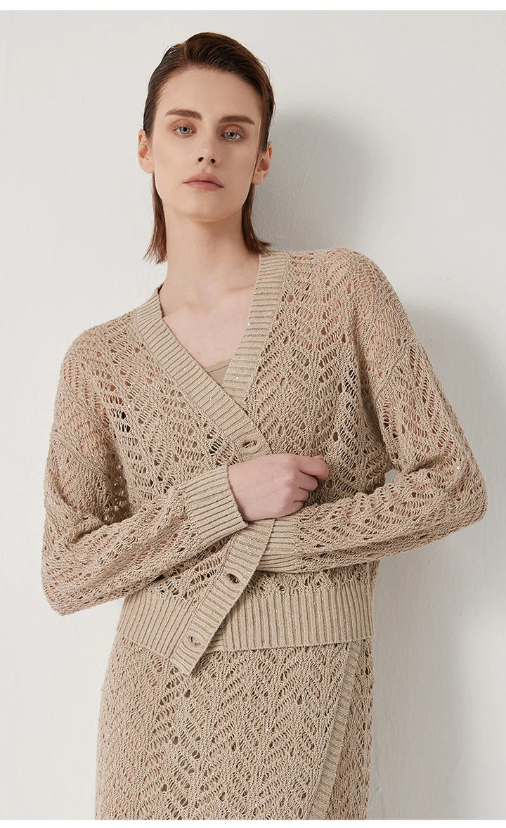 Homely Pure Linen Cardigan Sweater