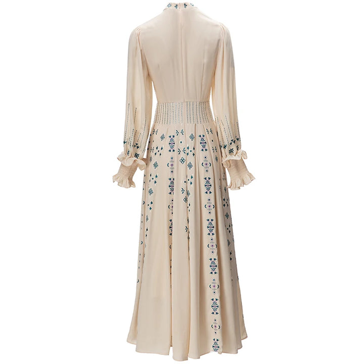 Symbol Embroidery Holiday Dress