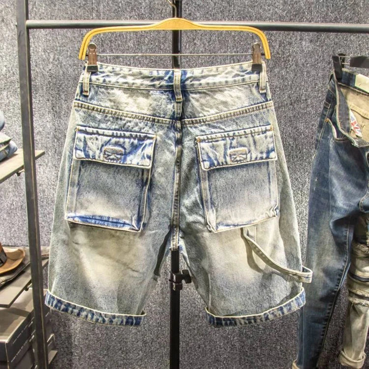 Vintage Distressed Denim Shorts