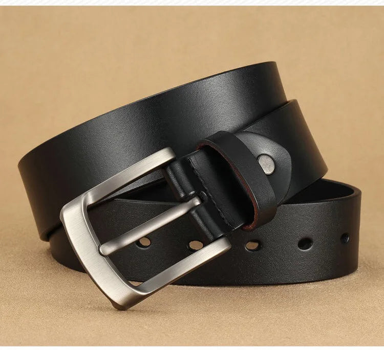 High-Quality Pin Buckle Men's Leather Belt