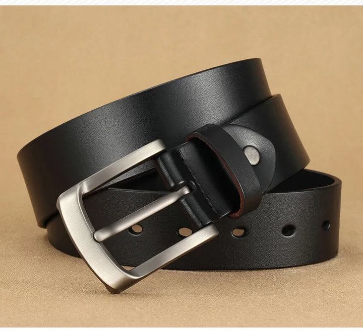 High-Quality Pin Buckle Men's Leather Belt