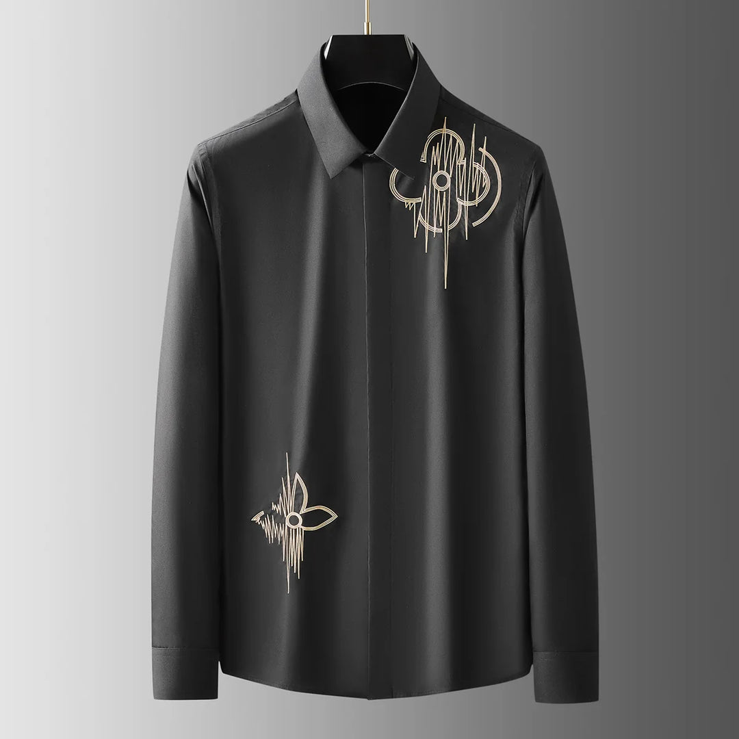 Everyday Luxury Embroidered Dress Shirt