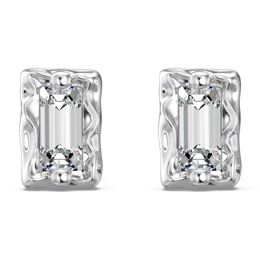 Luxury Emerald Pear Cut Stud Earrings