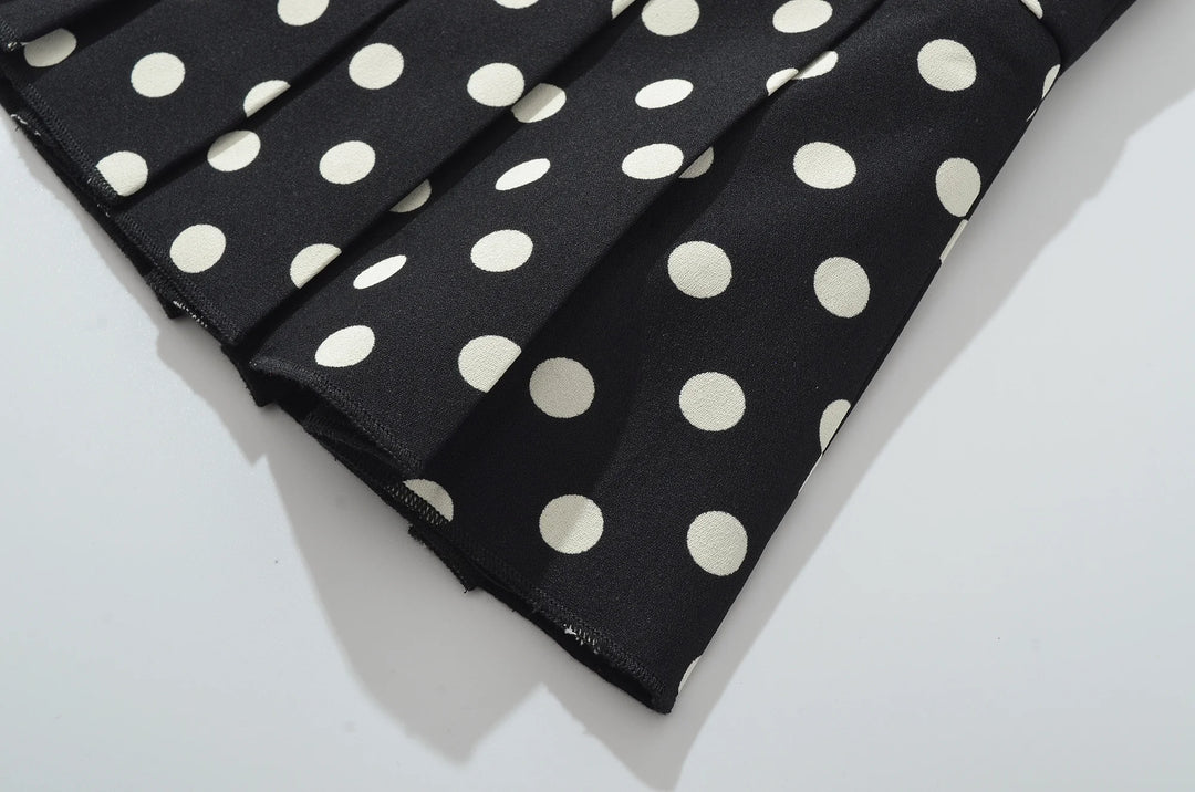Stunning Low Waist Polka Dots Mini Skirt