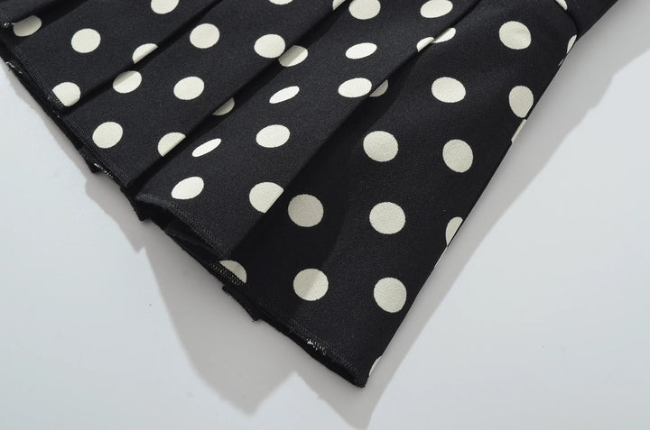 Stunning Low Waist Polka Dots Mini Skirt