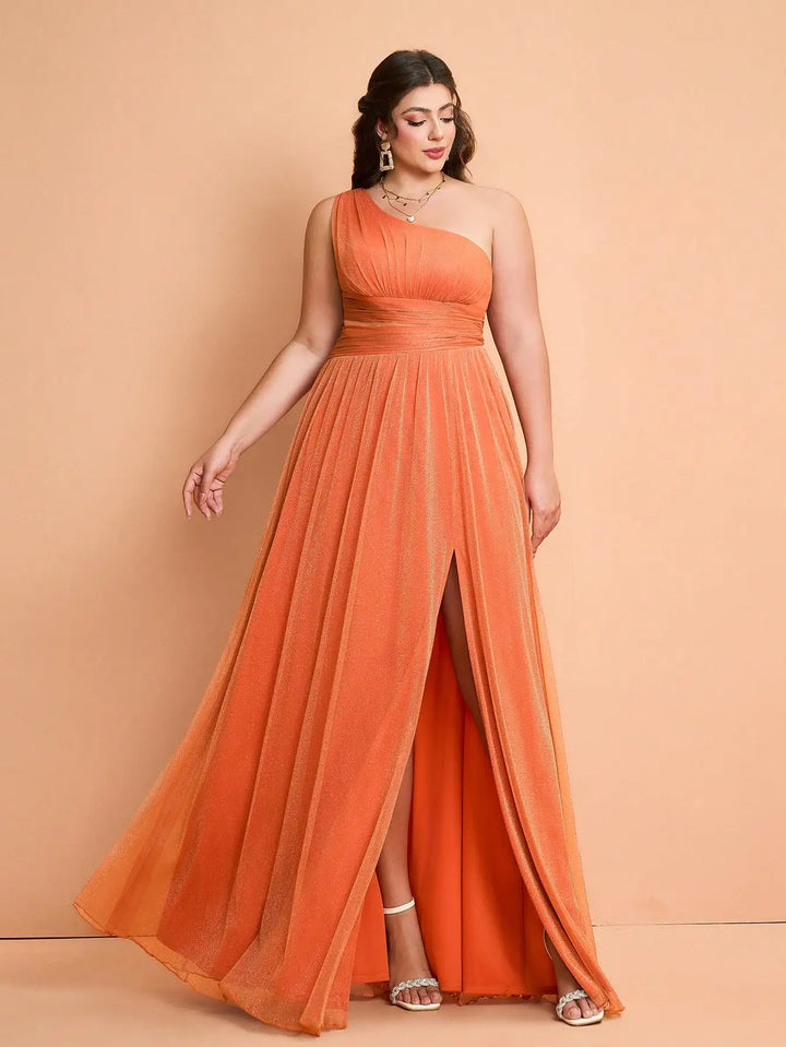 Charming One Shoulder Formal Gown