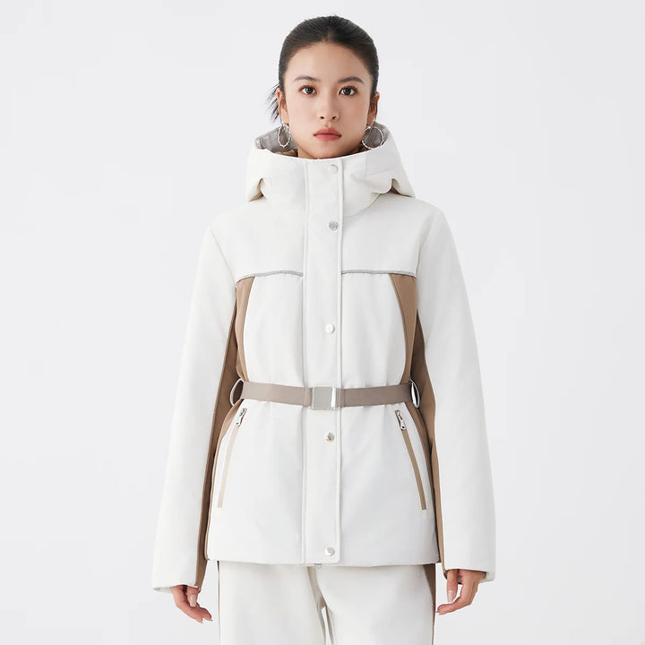 Stylish High-neck Goose Down Hooded