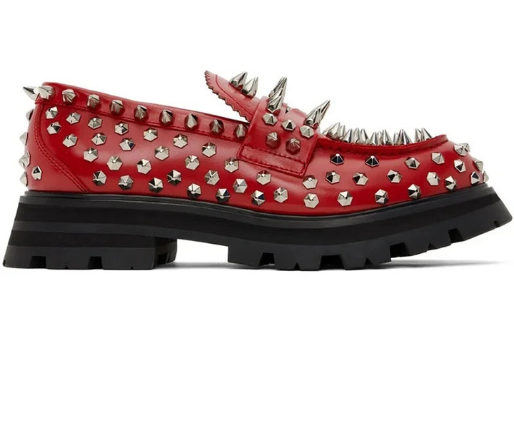 Bold Studded Spike Rivets Loafers